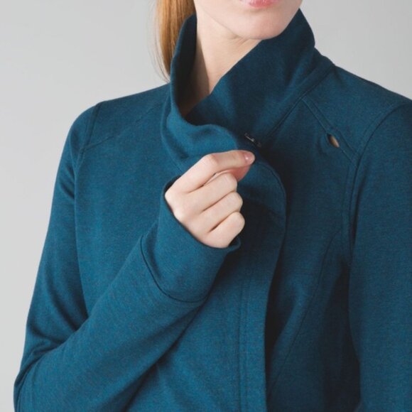 Lululemon Coast Wrap II Stretch Cotton Pockets French Terry Jacket Thumbholes 6 - Picture 14 of 16